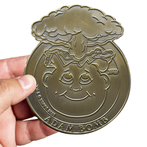 Bronze **HUGE** 4 inch Adam Bomb Challenge Coin limited to 15 pieces with individual serial number