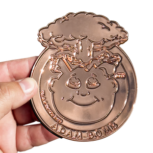 Copper "Adam Penny" **HUGE** 4 inch Adam Bomb Challenge Coin limited to 15 pieces with individual serial number