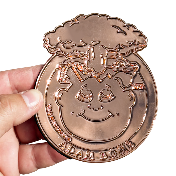 Copper "Adam Penny" **HUGE** 4 inch Adam Bomb Challenge Coin limited to 15 pieces with individual serial number