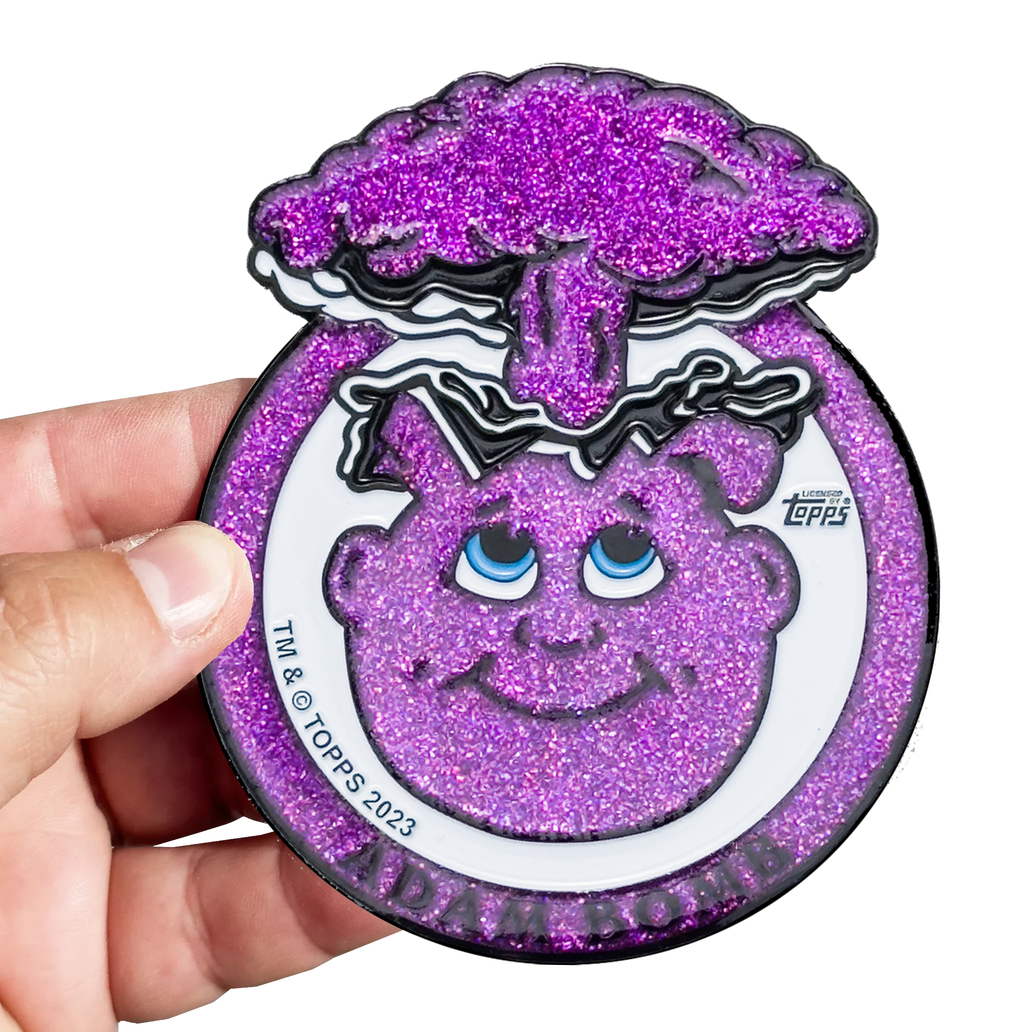 Purple Glitter **HUGE** 4 inch Adam Bomb Challenge Coin limited to 15 pieces with individual serial number