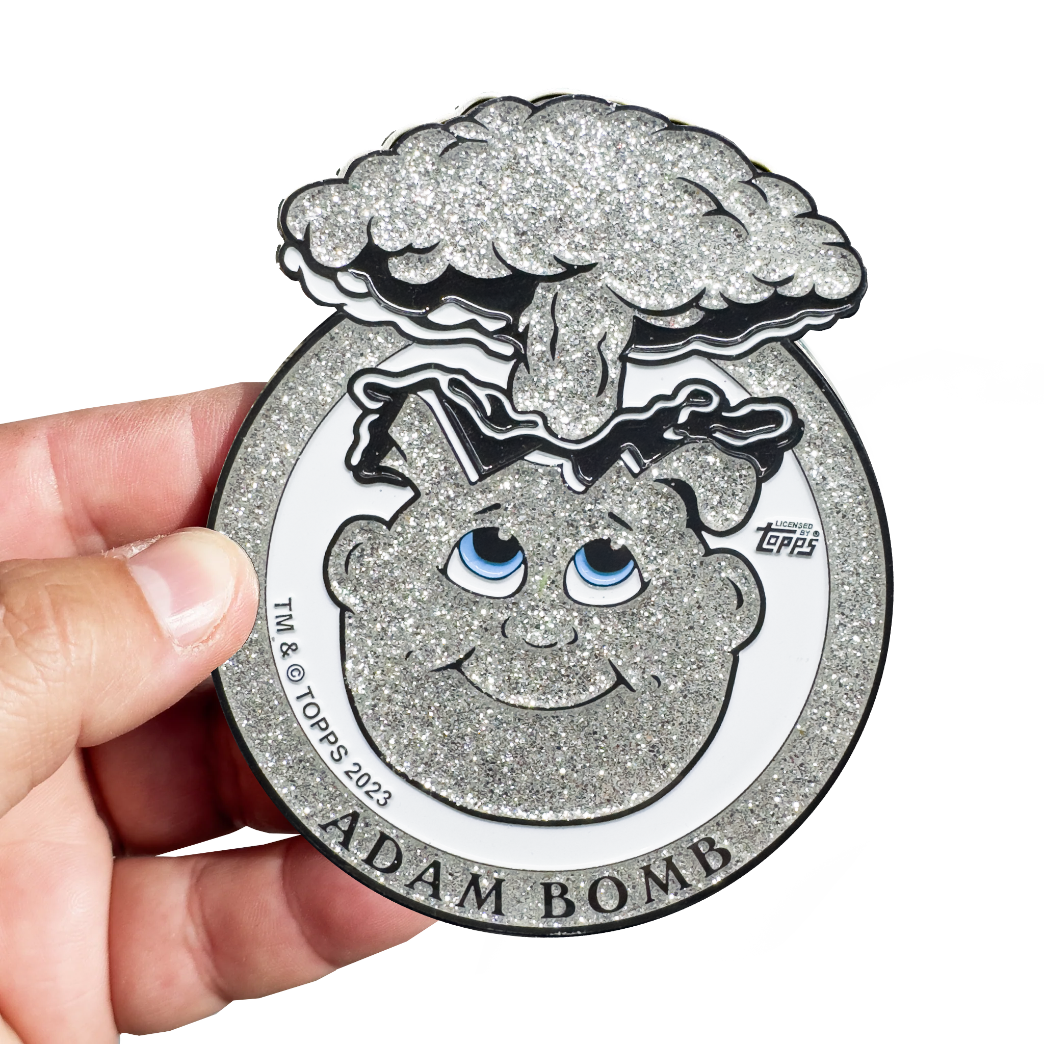 Silver Glitter **HUGE** 4 inch Adam Bomb Challenge Coin limited to 15 pieces with individual serial number