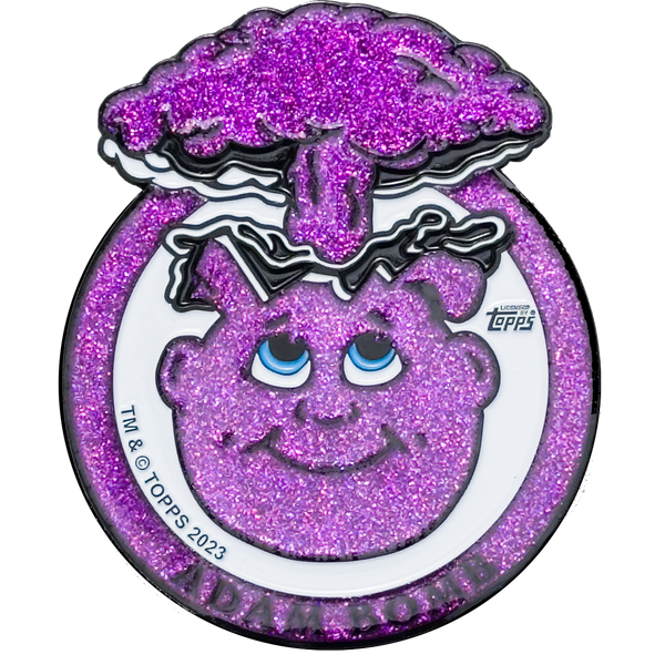 Purple Glitter **HUGE** 4 inch Adam Bomb Challenge Coin limited to 15 pieces with individual serial number