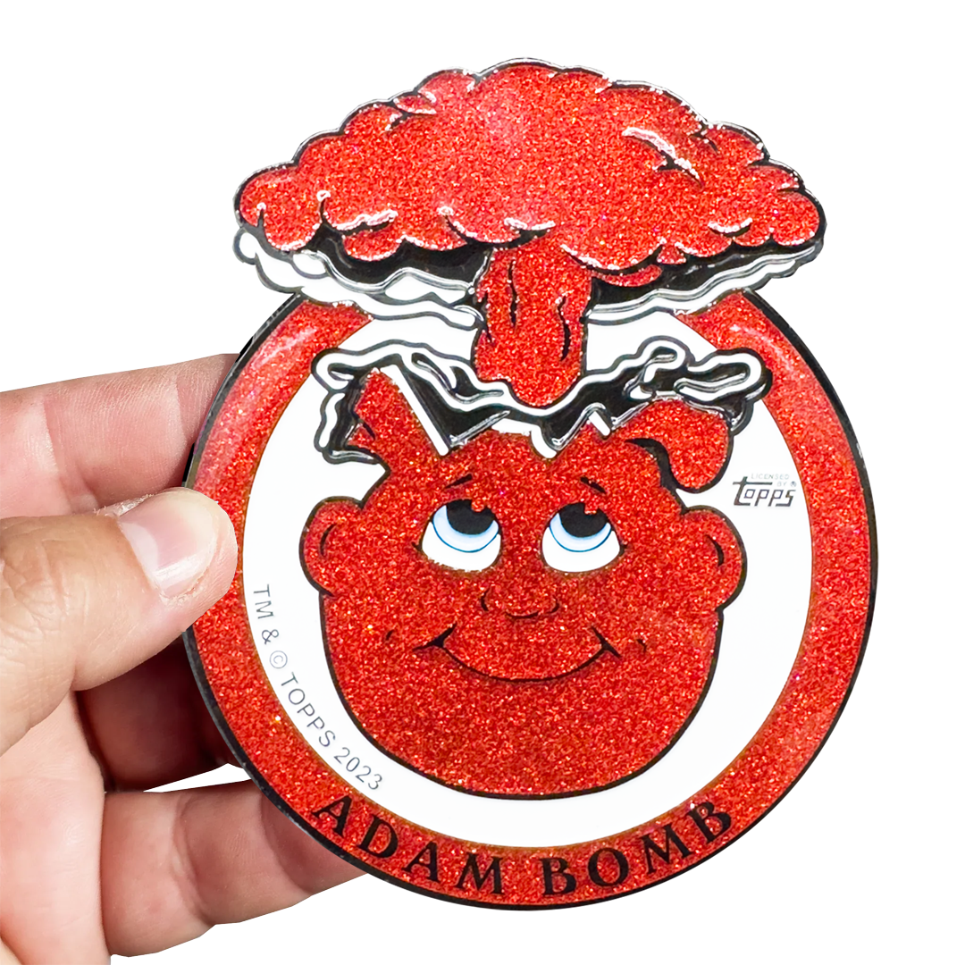 Red Glitter **HUGE** 4 inch Adam Bomb Challenge Coin limited to 15 pieces with individual serial number