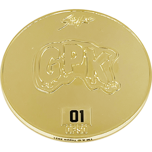 24 KT GOLD Plated Variation 3 inch SIMKO Topps Officially Licensed Adam Bomb GPK Challenge Coin Garbage Pail Kids